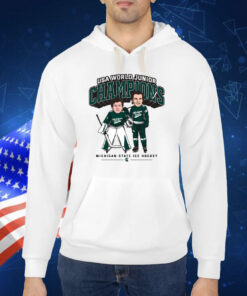 Trey Augustine And Isaac Howard Michigan State Ice Hockey Usa World Junior Champions TShirt
