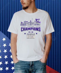 Washington Huskies Sugar Bowl Champions 23 24 Purple Reign Names Skyline Shirt