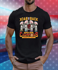 Back 2 Back 4X Super Bowl Champions KC Chiefs T-Shirt