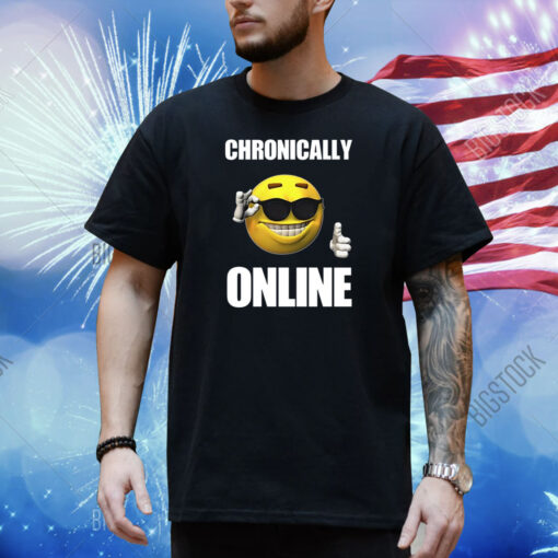 Chronically Online Ironic Thumbs Up Emoji Shirt