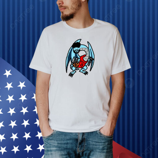 Blue Eyed Coby White Dragon Shirt