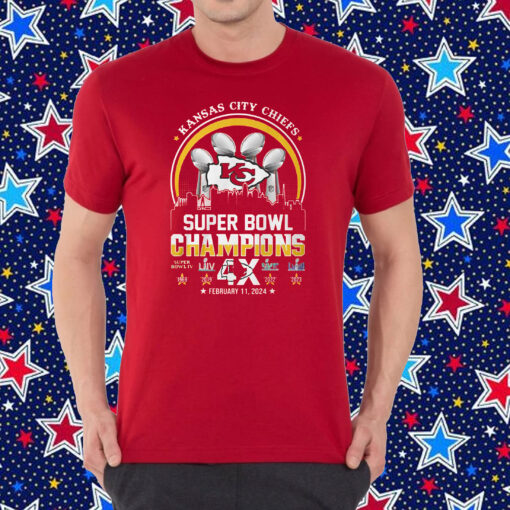 Chiefs 4X Super Bowl Champions Shirt