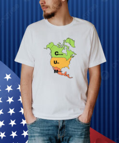 Cum Map (Canada, USA and Mexico) Shirt