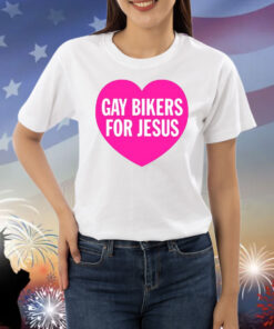 Gay Bikers For Jesus Heart Hoodie Shirts