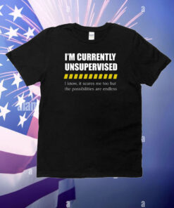 I'm Currently Unsupervised I Know It Scares Me Too But The Possibilities Are Endless T-Shirt