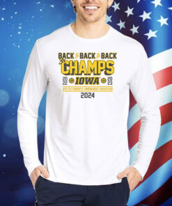 Iowa Basketball: Back-To-Back-To-Back Big Ten Women's Basketball Tournament Champs TShirts