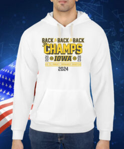 Iowa Basketball: Back-To-Back-To-Back Big Ten Women's Basketball Tournament Champs TShirt