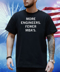 More Engineers, Fewer Mbas Shirt