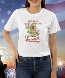 The Real Ghostbusters Slimer Eats Pizza TShirt