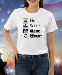 Aaa Eat Sleep Anime Repeat Shirts
