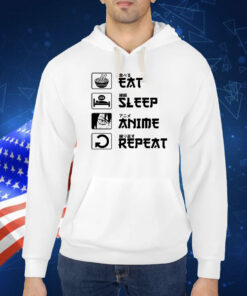 Aaa Eat Sleep Anime Repeat TShirt
