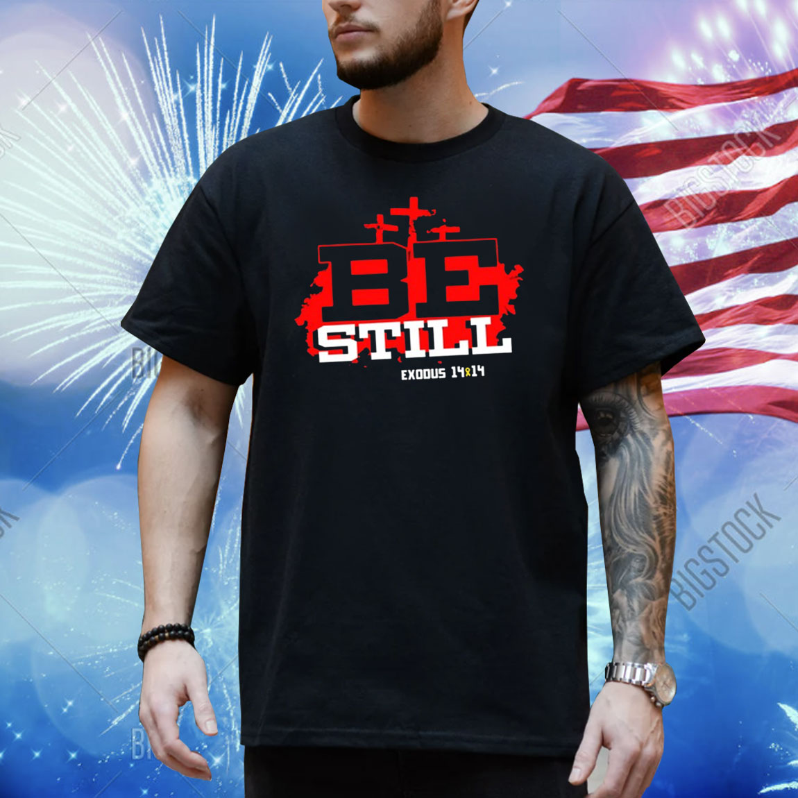 Be Still Exodus 14 14 NIV Shirt