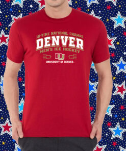 Denver Pioneers 10-Time Ncaa Men’s Ice Hockey National Champions Banner Shirt