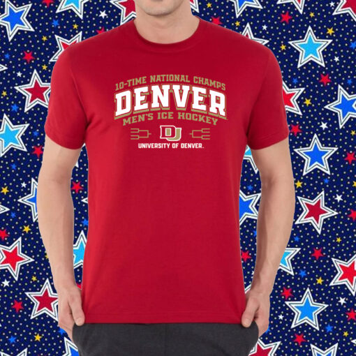 Denver Pioneers 10-Time Ncaa Men’s Ice Hockey National Champions Banner Shirt