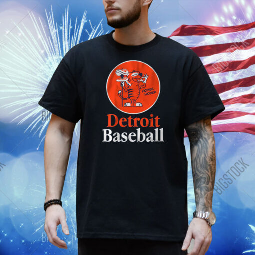 Detroit Baseball Pizza Spear Shirt