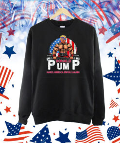 Donald Pump Swole America t-rump Weight Lifting Gym Fitness TShirt
