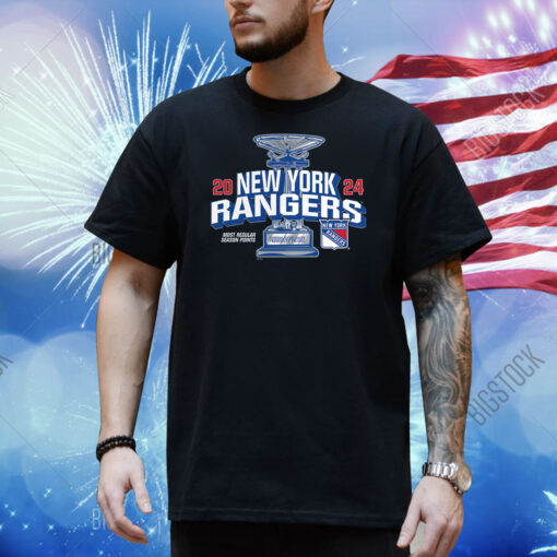 New York Rangers Fanatics Branded 2024 Presidents’ Trophy Shirt