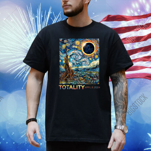 Solar Eclipse 2024 Starry Night Vincent Van Gogh Art Shirt