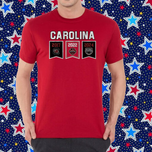 South Carolina Women's Basketball: 2024 Championship Banners Shirt