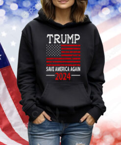 USA Flag 2024 Trump Save America Again TShirt