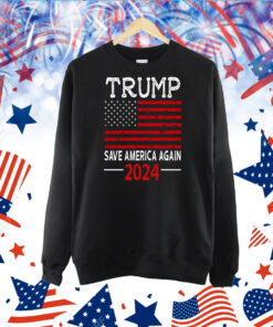 USA Flag 2024 Trump Save America Again TShirts