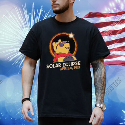 Winnie Pooh Total Solar Eclipse,April 8Th 2024 Shirt