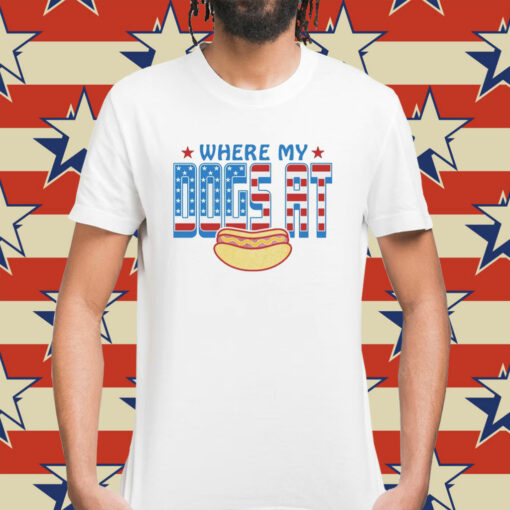 Where My Dogs At USA Flag Shirt