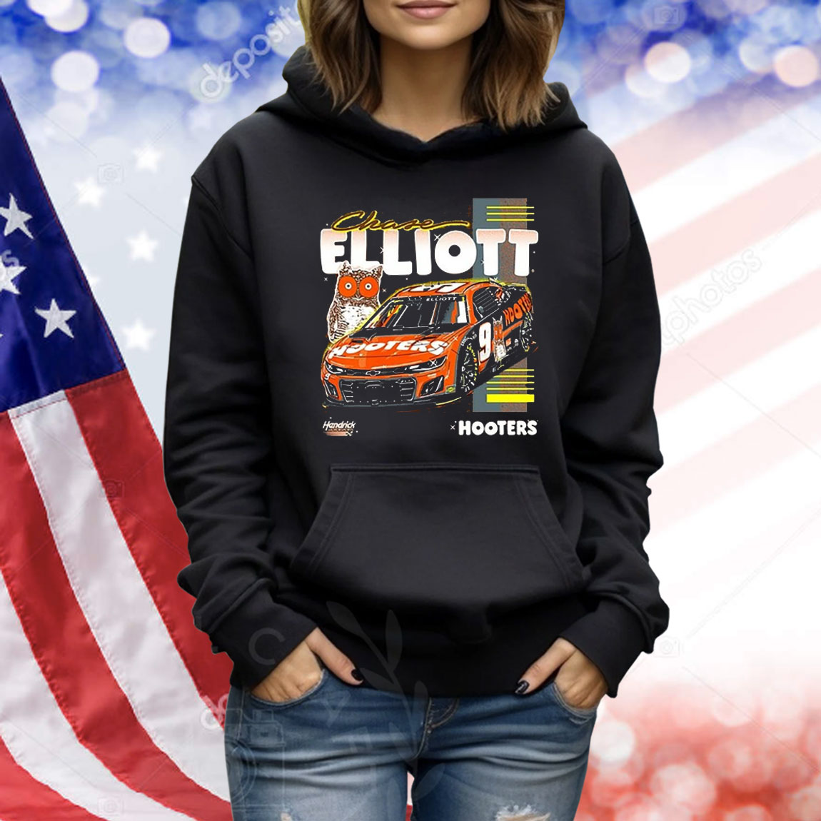 Official Chase Elliott 2024 Hooters Shirt