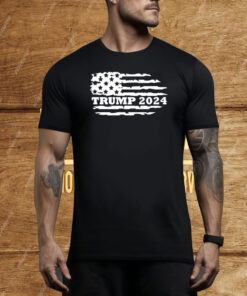 Trump 2024 Shirt, Pro Trump Shirt, Republican Shirt, Vintage American Flag Tee Shirt