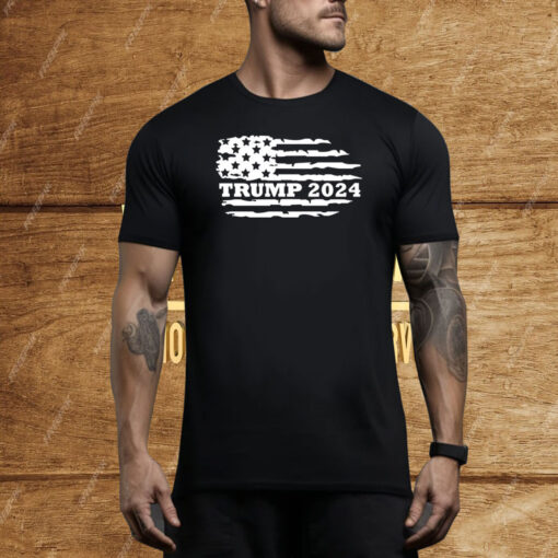 Trump 2024 Shirt, Pro Trump Shirt, Republican Shirt, Vintage American Flag Tee Shirt