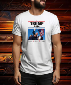 Trump 2024 T-shirt, MAGA, Donald Trump, Trump, Fight, Fist, Assassination Attempt Tee Shirt