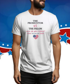 Who Do You Choose? The Prosecutor Vs. The Felon, Kamala Harris for President Tee Shirt