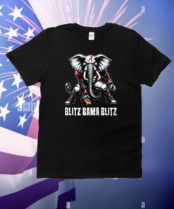 Willie And Chad Wearing Blitz Bama Blitz Alabama Muscular Elephant Mascot T-Shirt