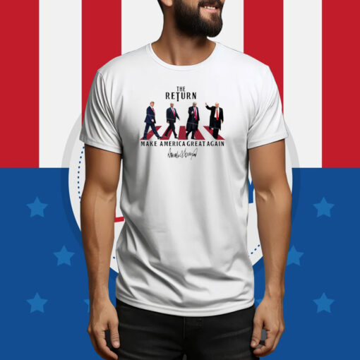 the return make america great again-trump walking -Png file for sublimation and more, Trump png Tee Shirt