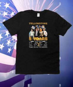 05 Years Anniversary Of Yellowstone 2018-2023 Thank You For The Memories Signatures T-Shirt