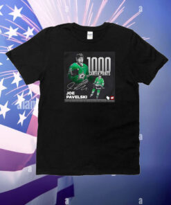 1000 Career Points Joe Pavelski Dallas Stars Signature T-Shirt