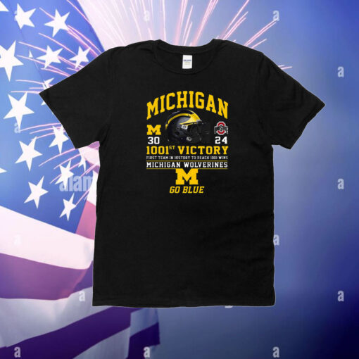 1001st Victory First Team In History To Reach 1001 Wins Michigan Wolverines Go Blue T-Shirt