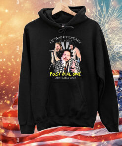 12th Anniversary 2011-2023 Post Malone Australia 2023 Signature T-Shirt
