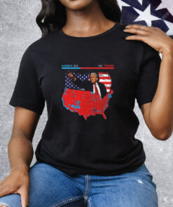 2024 Electoral Map Trump 312 Red 2024 Election Results Map Tee Shirt