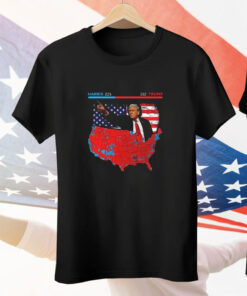 2024 Electoral Map Trump 312 Red 2024 Election Results Map Tee Shirt