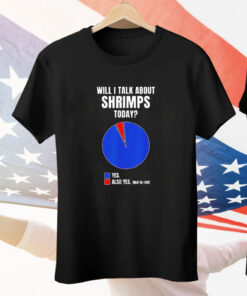 Will I talk about shrimps today yes also yes but in red Tee Shirt