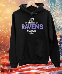 Baltimore Ravens flock 2024 NFL Playoffs T-Shirt
