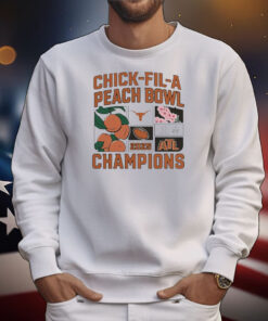 Official Texas Longhorns NCAA College Football Playoff Quarterfinal 2025 Chick-Fil-A Peach Bowl Champions Victory Ahead T-Shirt