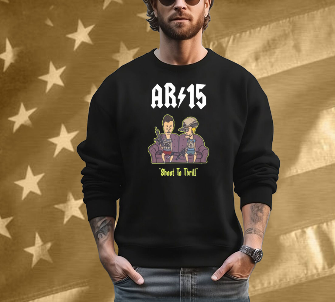 Alex Rosen Beavis And Butthead Ar 15 Shoot To Thrill T-Shirt
