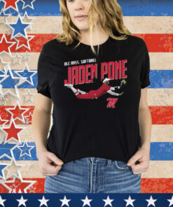 Official Jaden Pone Illustrated 31 Ole Miss Rebels Softball NCAA Division I T-Shirt