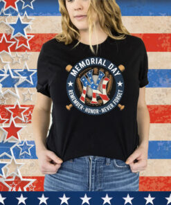 Official New York Yankees Memorial Day Remember Honor Never Forget American Flag Tee Shirt