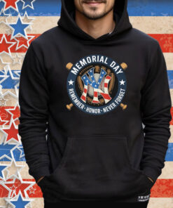 Official New York Yankees Memorial Day Remember Honor Never Forget American Flag Tee Shirt