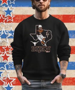 Texas Football Bijan Robinson State Outline T-Shirt