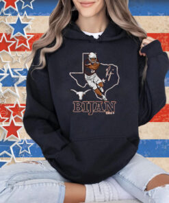 Texas Football Bijan Robinson State Outline T-Shirt