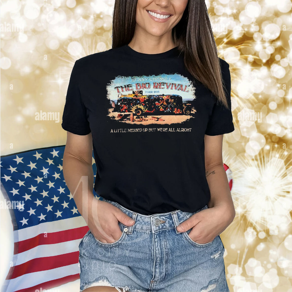 Kenny Chesney The Big Revival Tour 2015 A Little Messed Up But We’re All Alright Shirt